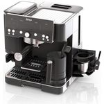 Ninja Luxe Café Premier ES601EUBK, Siebträgermaschine mit integriertem Kegelmahlwerk, Dual Froth System und automatischer Getränkeanpassung, Schwarz