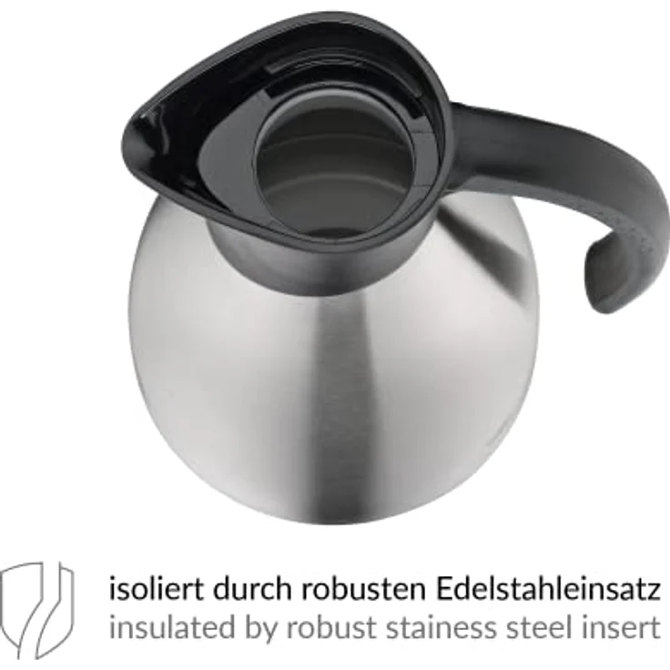 alfi 0787.205.150 Isolierkanne Bono, Edelstahl mattiert 1,5 l, doppelwandiger Edelstahl, 12 Stunden heiß, 24 Stunden kalt – Bild 3