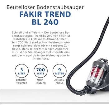 Produktbild von Tisoutec Beutelloser Staubsauger Ohne Beutel,900W Staubsauger|70dB