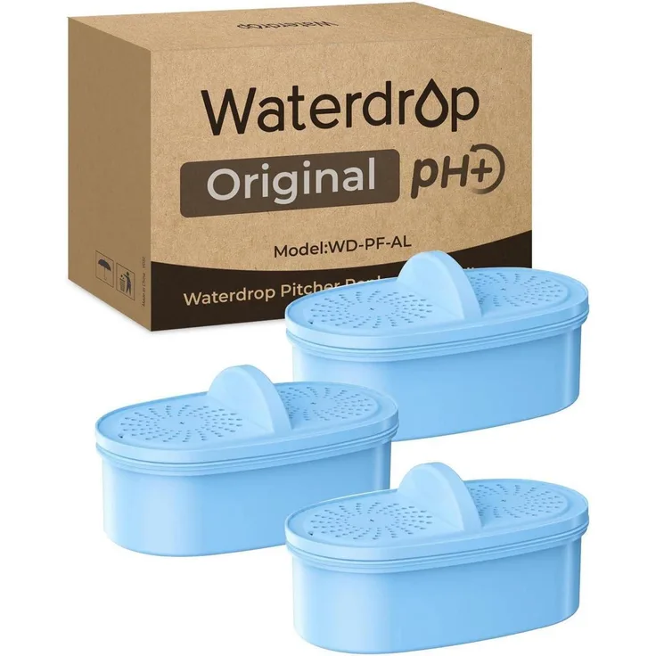 Waterdrop Alkaline Ersatzfilter PF-01AL, 3er-Pack mit verbesserter pH-Wert-Steigerung und Mineralienanreicherung