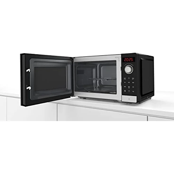 Bosch Serie 2 FEL023MS2 Mikrowelle mit Grill, Standgerät, 20 Liter Garraum, 800 Watt, schwarz, lackiert, 8 Automatik-Programme – Bild 2