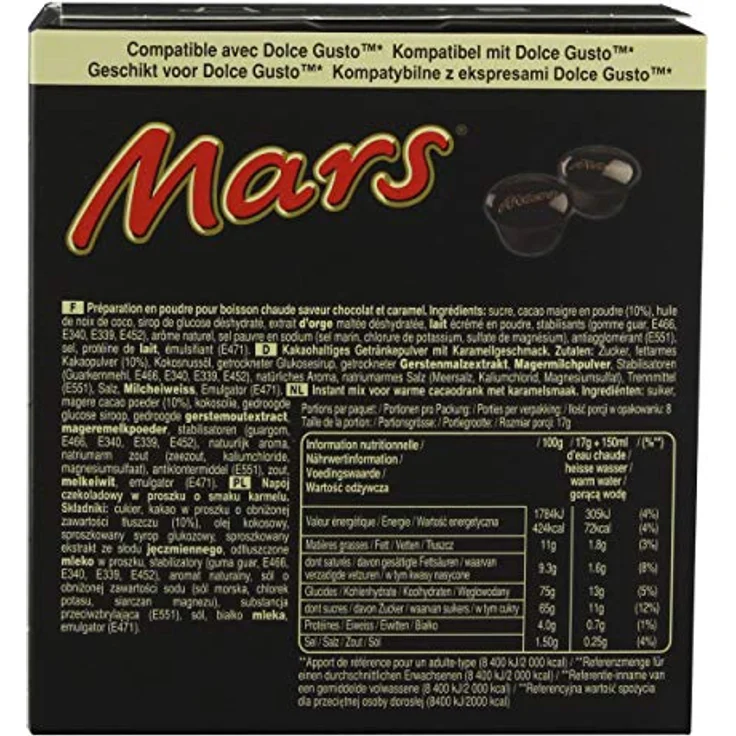 Mars Hot Chocolate Pods Dolce Gusto 136g, 8 Stück entspricht 8 Tassen – Bild 3