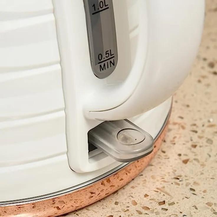 HOMCOM Kocher-Toaster-Set, 4-Scheiben-Toaster und 1,7L Wasserkocher mit Sicherheitsfunktionen, Cremeweiß – Bild 9