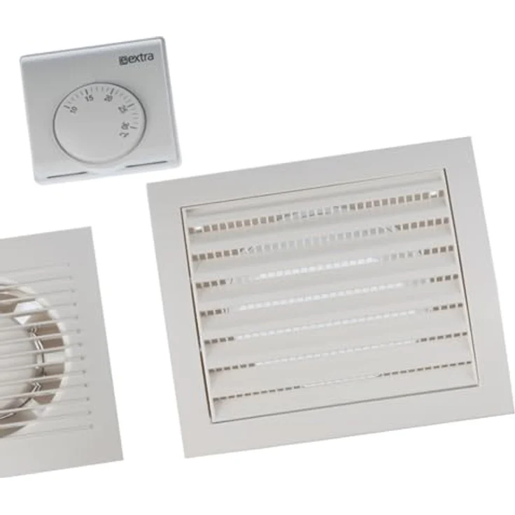 Euro3plast Warmluftverteilung mit Thermostat, Ø 125 mm Ventilator für Heizkostenersparnis und angenehmes Raumklima – Bild 7