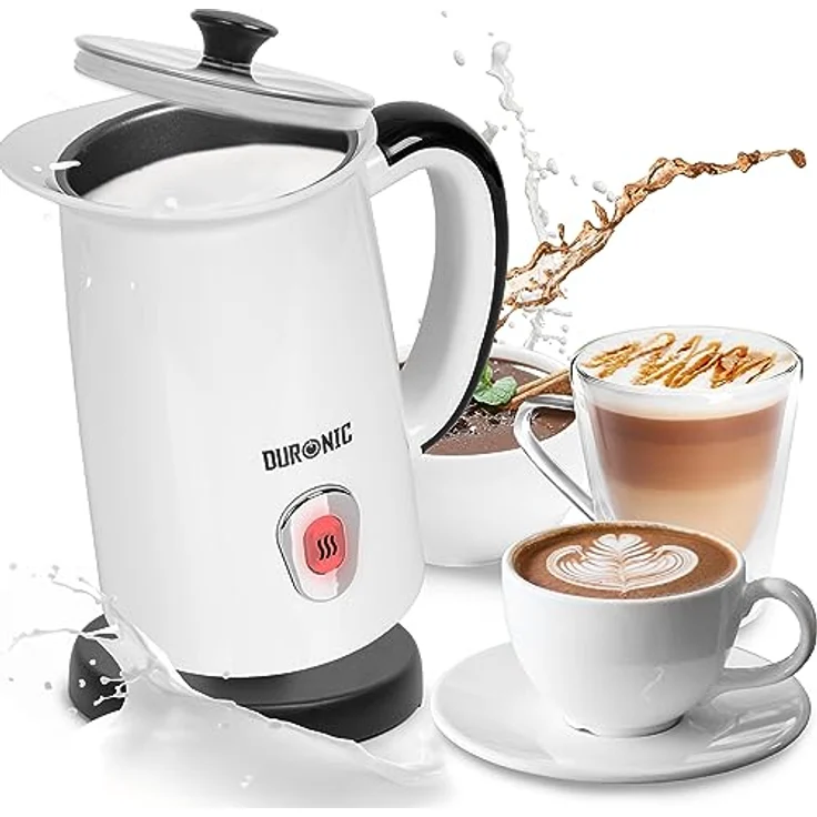 Duronic MF130 Milchaufschäumer, Automatischer Milchaufschäumer mit 240 ml Behälter und Induktionstechnologie – Bild 1