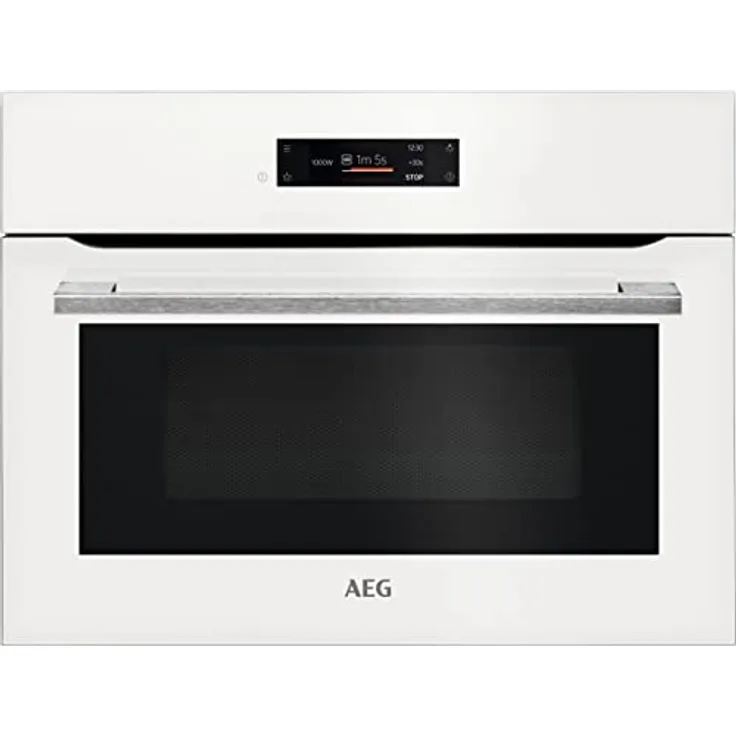 AEG Mikrowelle KMK721880W, integrierte Grill-Mikrowelle mit 42 l Volumen und 1000 W Leistung, weiß