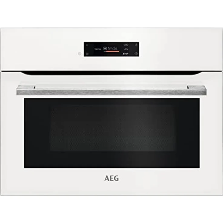 AEG Mikrowelle KMK721880W, integrierte Grill-Mikrowelle mit 42 l Volumen und 1000 W Leistung, weiß – Bild 1
