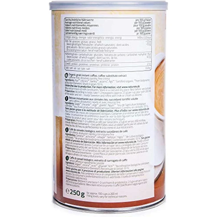 Naturata Getreidekaffee Instant Classic Demeter Bio 250g – Bild 3