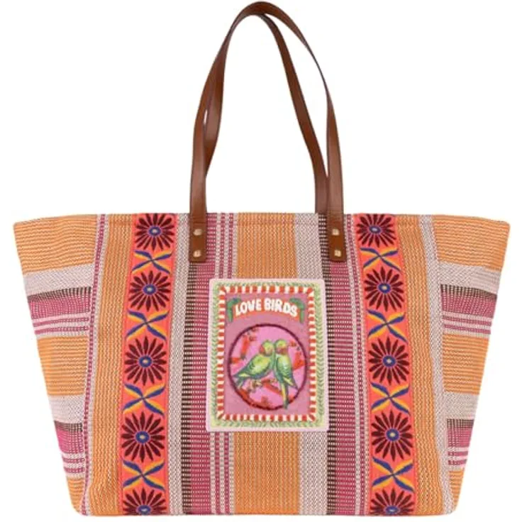 Oilily Stripes Shopper Tasche, orange, 39 cm x 26 cm x 34 cm, 100% Polyester