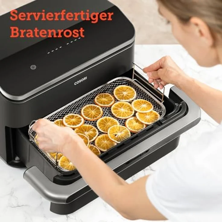 Cosori Bratrost für DualBlaze TwinFry, Röstgestell aus Edelstahl für Heißluftfritteuse, spülmaschinenfest, ideal für Pommes & Hähnchen – Bild 3