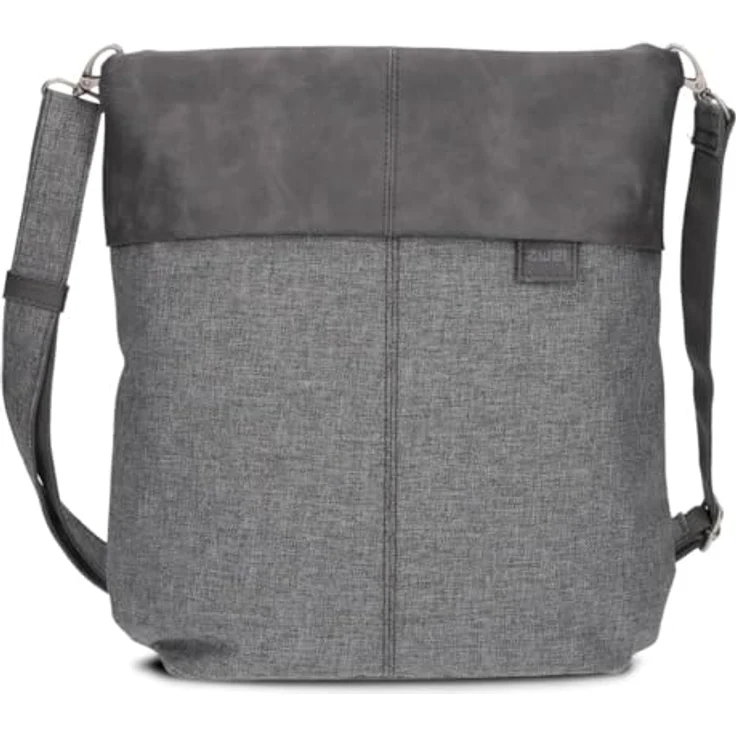 Zwei Olli Umhängetasche, 31 cm, grau, 100% Polyester, Maße 31 cm x 13 cm x 32 cm – Bild 3