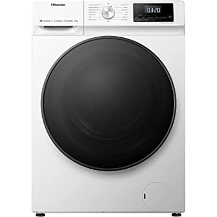 Hisense WFQA8014EVJMW Waschmaschine mit Dampf, WLAN-Konnektivität, Frontlast 8 kg, effizienter Invertermotor, XL-Tür - Weiß – Bild 1