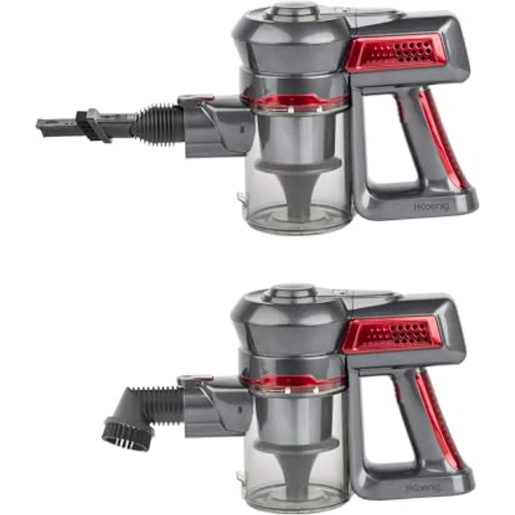 H.Koenig Kabelloser Handstaubsauger ohne Beutel UP600 - EasyClean - 2 Geschwindigkeiten - Leistungsstark - Kompakt - Leise - 100W - multifunktional für Haus - Auto und Büro – Bild 4