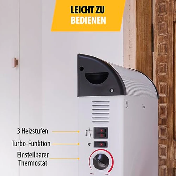 Tristar KA-5912 Campingartikel Elektroheizung (Konvektor) Konvektorheizung, Schwarz, Weiß, Konvektor – Bild 6