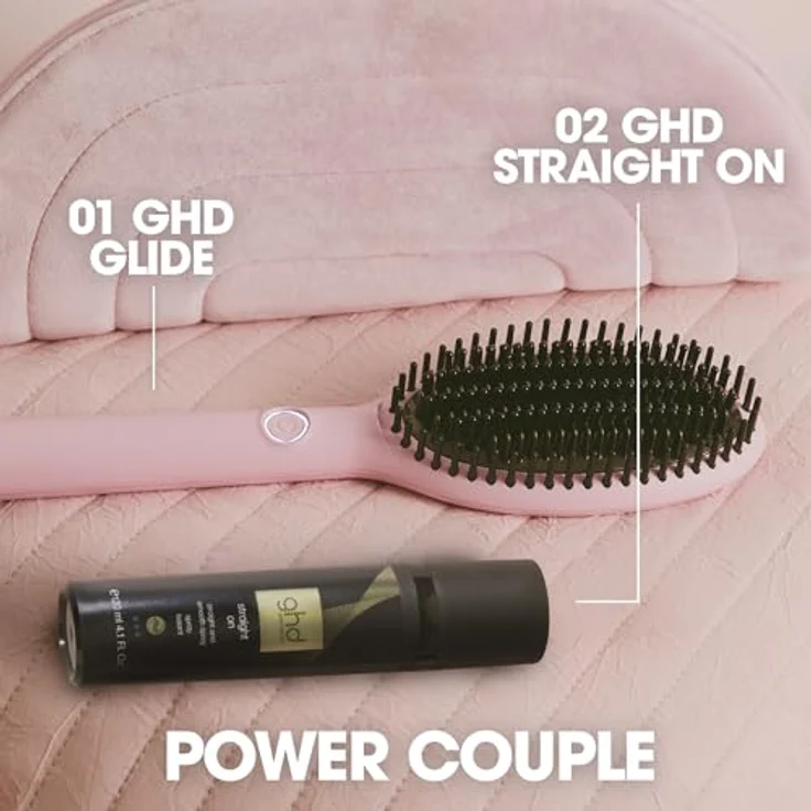 ghd glide Limited Edition Hot Brush, Pink-Sorbet mit Hitzeschutz-Etui und glänzenden Mocha Akzenten – Bild 6