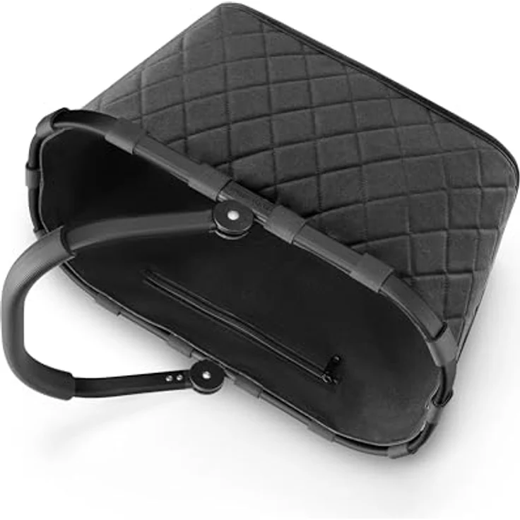 reisenthel carrybag frame rhombus black – Stabiler Einkaufskorb mit 22 l Volumen, praktischer Innentasche und wasserabweisendem Design – Bild 5