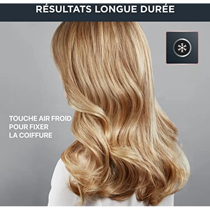 Rowenta Pro Expert Haartrockner, Motor Pro AC, Leistung 2.200 W, extrem schnelles Trocknen, Ionen-System zur Reduzierung statischer Elektrizität, 2 Zu, Schwarz/Sommerblush – Bild 5