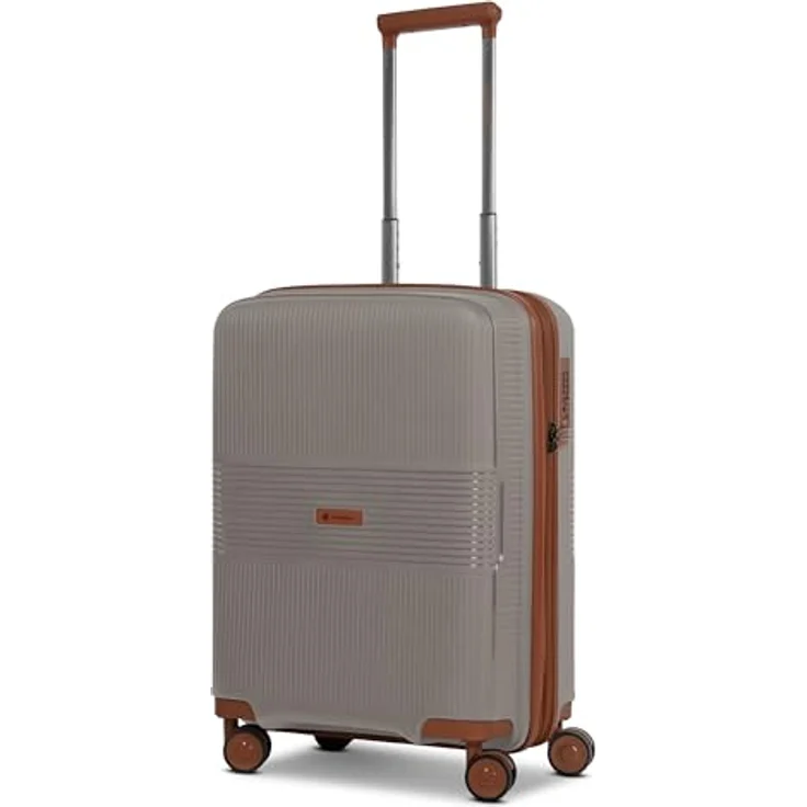 Farmhood Hartschalen Kabinen-Koffer, 40 x 22 x 55 cm, erweiterbar von 44 auf 50 Liter, ultraleicht mit 2,9 kg, gefertigt aus Strohfaser und Polypropylen – Bild 1