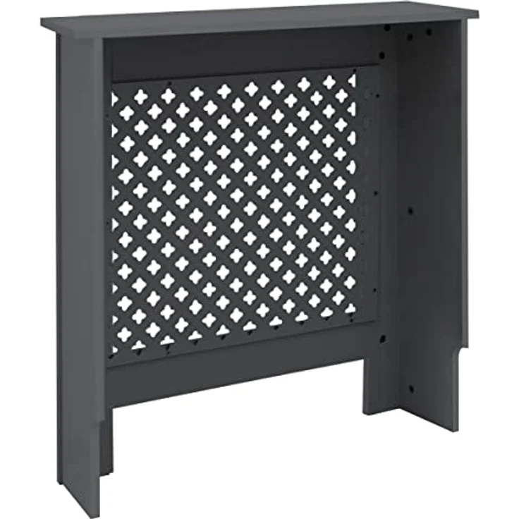 ECD Germany Heizkörperverkleidung mit Wabenmuster 78x19x82cm Anthrazit aus MDF lackiert - stilvolle Landhaus-Ambiente für Ihr Zuhause – Bild 3