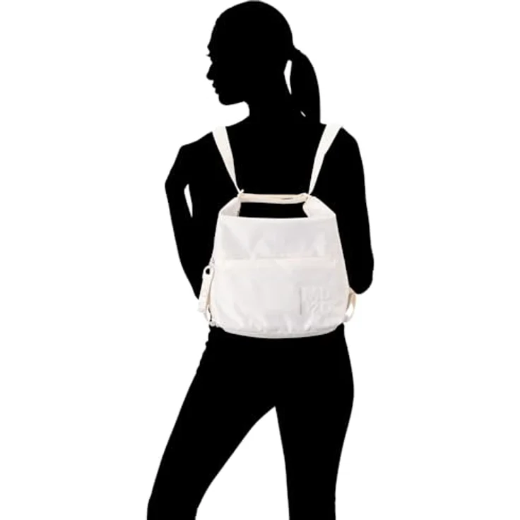Mandarina Duck MD20 Schultertasche, 30 cm, weiss, 100% Polyester – Bild 4