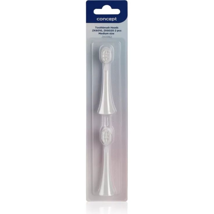 Concept Kido Smile ZK0062 Ersatzkopf für Kinderzahnbürste, Medium, 2er Pack, effektive Zahnreinigung und einfache Handhabung