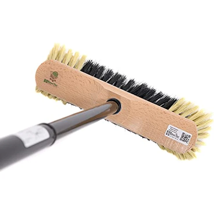 BawiTec Zimmerbesen 30 cm Kehrset Teleskopstiel Handfeger Kehrschaufel Kehrgarnitur Besen Set Gummilippe feine weiche Borsten für Haus Hobby Werkstatt Büro Gastro – Bild 2