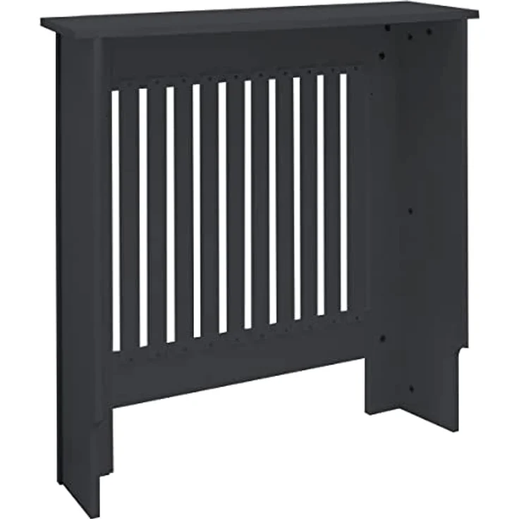 ECD Germany Heizkörperverkleidung Landhausstil 78x19x82cm Anthrazit aus MDF lackiert für Schlafzimmer Wohnzimmer Heizungsverkleidung Heizkörperabdeckung Heizungsabdeckung Heizung Heizkörper Abdeckung – Bild 3