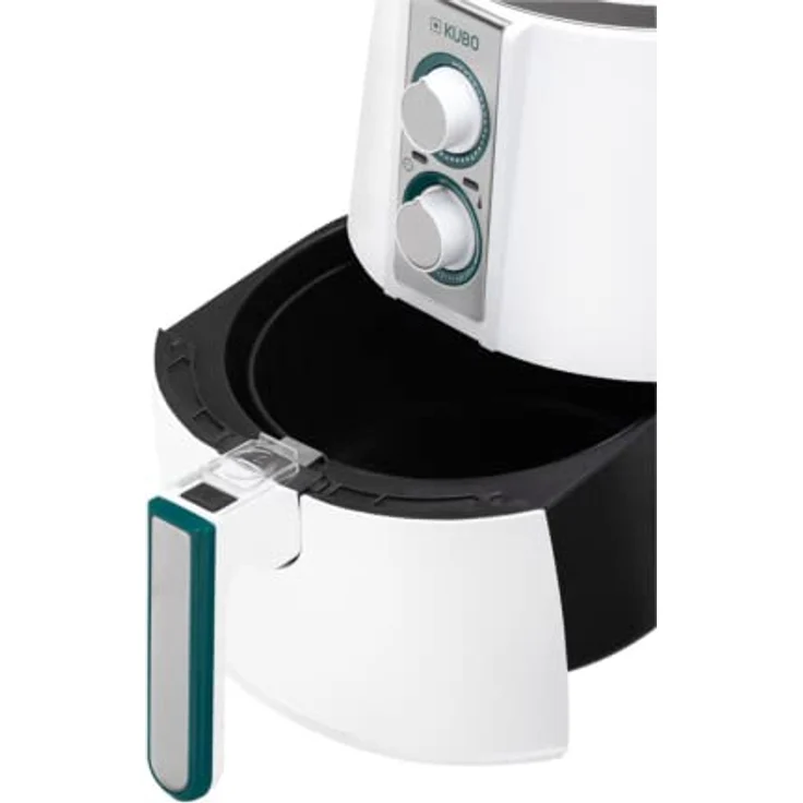 kubo Fritteuse ohne Öl, 2,5 l, Luftfritteuse, 1500 W, Temperatur einstellbar, Timer, Weiß, 17,8 x 23,4 x 24,8 cm – Bild 2