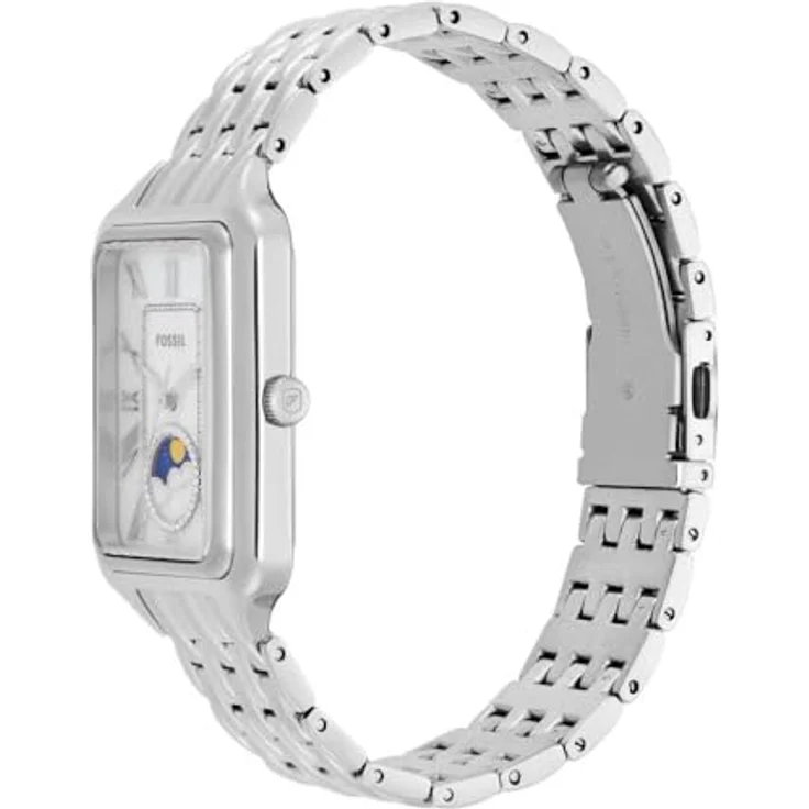 FOSSIL Damen Analog Quarz Uhr ES5400, Edelstahlarmband, 29mm Gehäuse, weißes Perlmuttzifferblatt, wasserdicht bis 50m – Bild 3