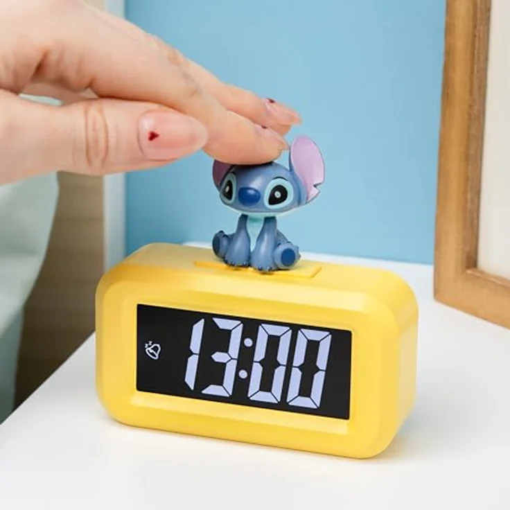 Paladone Products Stitch Mini Icon Wecker, Digitalwecker mit Schlummerfunktion, 8,8 cm, offizielle Disney-Lizenz – Bild 3