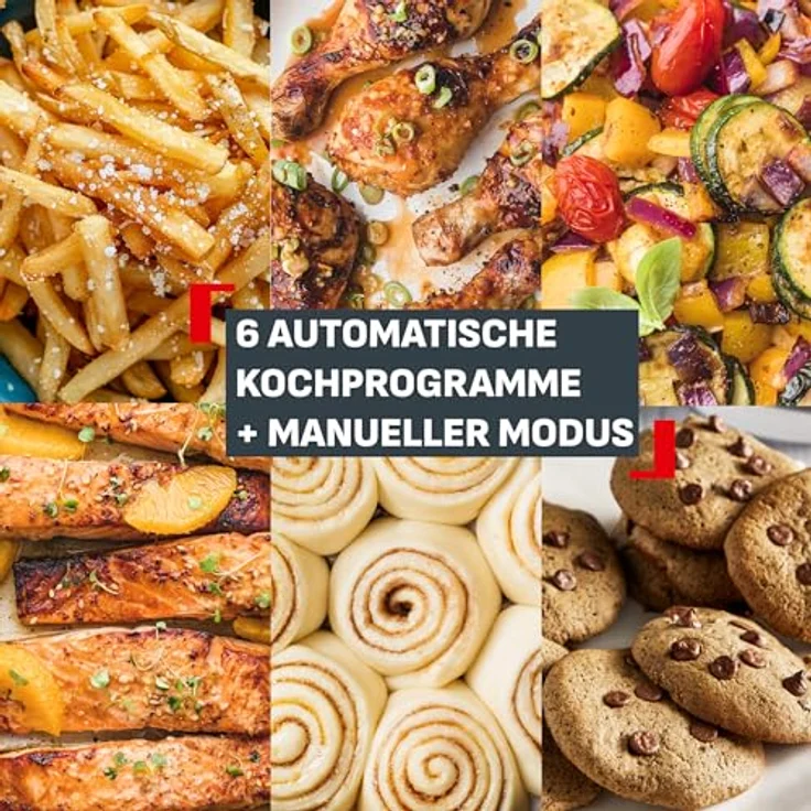 Tefal Heißluftfritteuse EY7528 Easy Fry Crispy Stack, Doppelkammer, platzsparendes Design, 6 L + 4 L – Bild 5