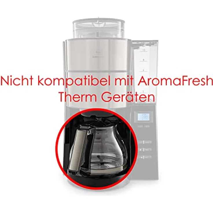 Melitta Glaskanne AromaFresh Typ 1021-03, Ersatzkanne für Kaffeemaschine in Grau – Bild 2