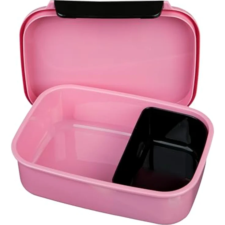Scooli Brotzeitdose Barbie, Lunchbox mit herausnehmbarem Einsatz und viel Platz für Pausenmahlzeiten, pink – Bild 3