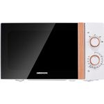 Medion® Mikrowelle MD 10596, 20 Liter Garinnenraum, 700 W, Holzoptik, verspiegelte Tür, 5 Mikrowellen-Leistungsstufen