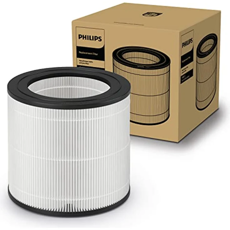 Versuni Philips Original-Ersatzfilter für Luftreiniger AC0650 und AC0651/10, NanoProtect HEPA, 12 Monate, Lebenszeitanzeige, Schwarz/Weiß – Bild 2
