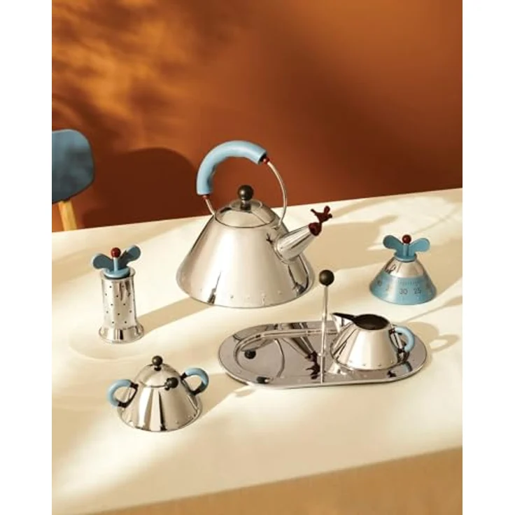 Alessi Salzstreuer, Blau, Edelstahl, 6.5 x 7 x 24 cm – Bild 5