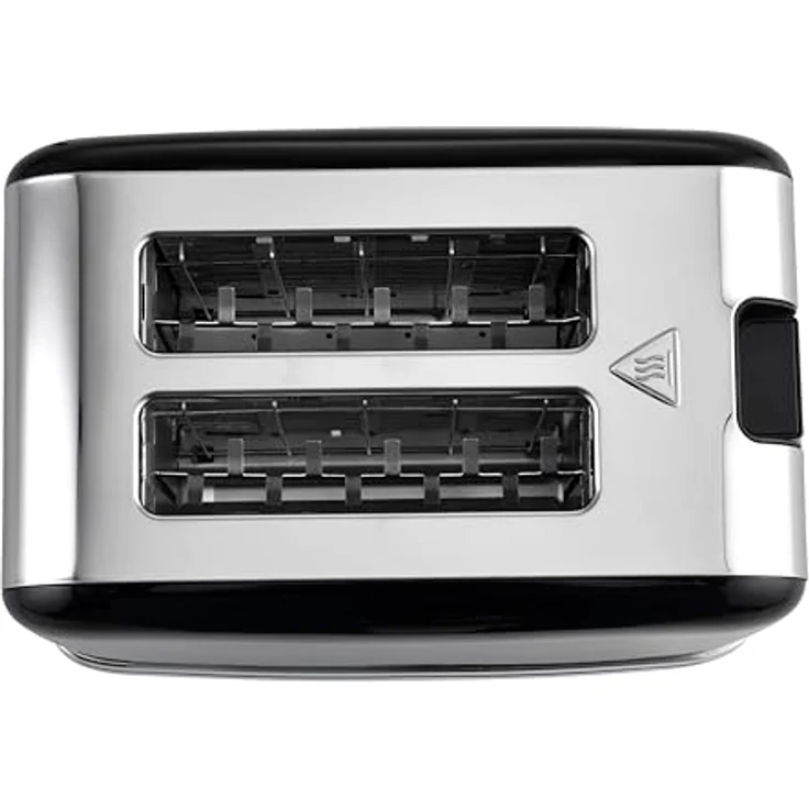 grossag Edelstahl-Toaster TA 28.07, Schwarz, 2-Scheiben, Metallic-Design – Bild 4