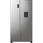 Gorenje NRR 9185 EAXLWD Side by Side Kühl-Gefrierkombination, Made in Europe, EEK E, NoFrostPlus, Inverter-Kompressor, Crisp Zone, ConvertActive Zone, FastFreeze, 178,6 cm, Edelstahl