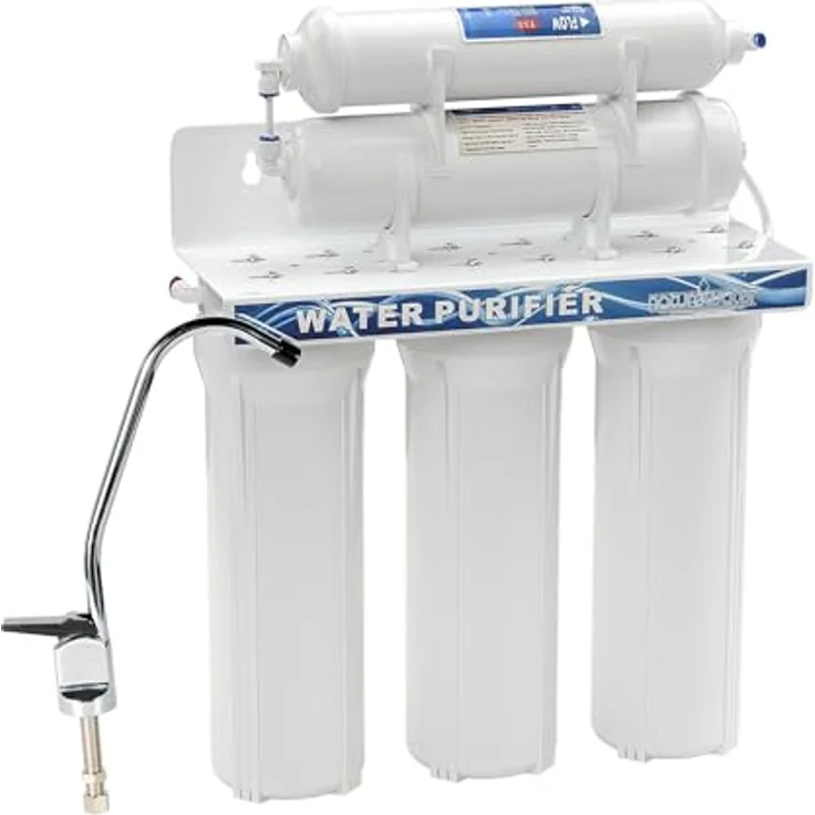 Naturewater NW-PR305 5 Stufen Wasserfilter, 5 µ, PP Kartusche, Untertischfilter Wandhalterung, Filterschlüssel, Sedimentfilter Aktivkohle, Wasserhahn, 2,5m Schlauch, Kurzdreiwegeventil, Kugelhahn – Bild 2