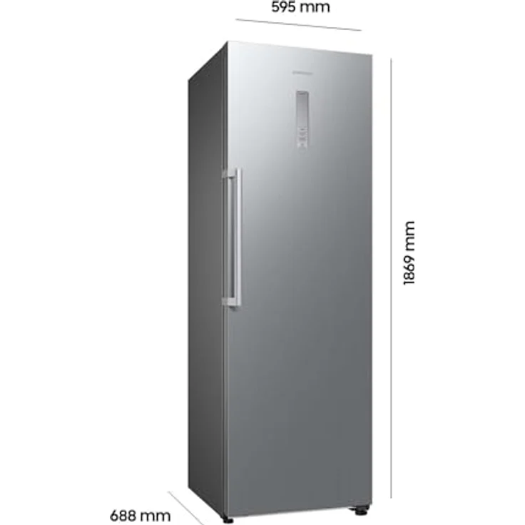 Samsung Kühlschrank 185 cm 387 l SmartThings AI Energy Mode SpaceMax Außendisplay No Frost+ Power Cool Edelstahl Look RR39C7BH6S9/EG – Bild 2