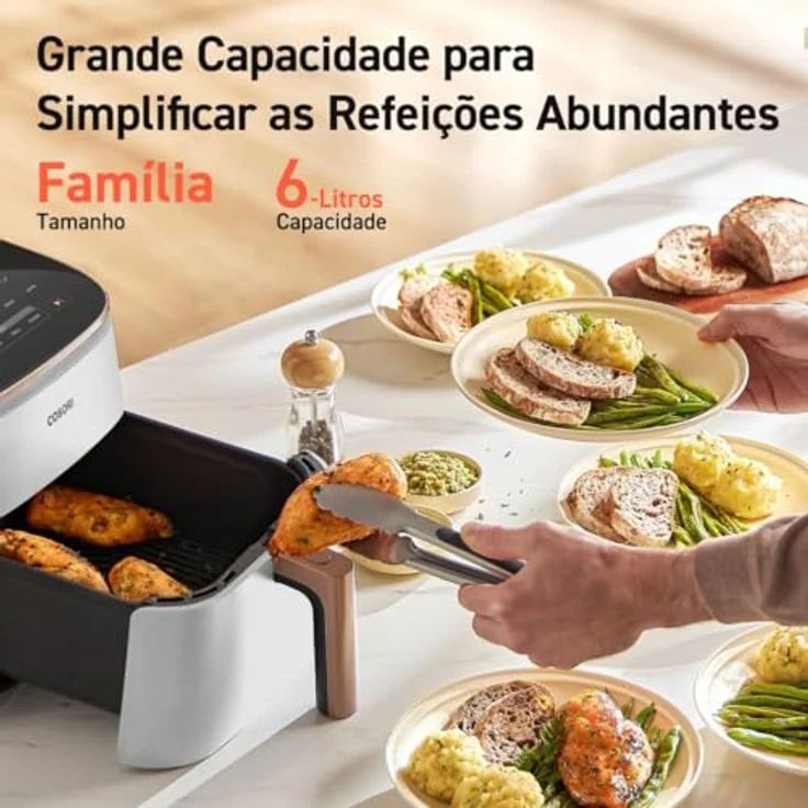 Cosori Turbo Blaze 6L Weiß-Rosa, 6L Airfryer mit DC-Motor, Weiß – Bild 7