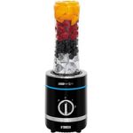 Noveen Smoothie-Maker Mixer Sport Mix & Fit SB1000 X-LINE Mixer Smoothie Maker, 300 W - 2 Flaschen mit "Non Drip" Verschluss und Etui, Stahlfinish mit subtilen LED-Blitzen