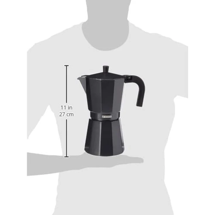Monix Vitro Noir Espressokocher aus Aluminium 12 tazas – Bild 3