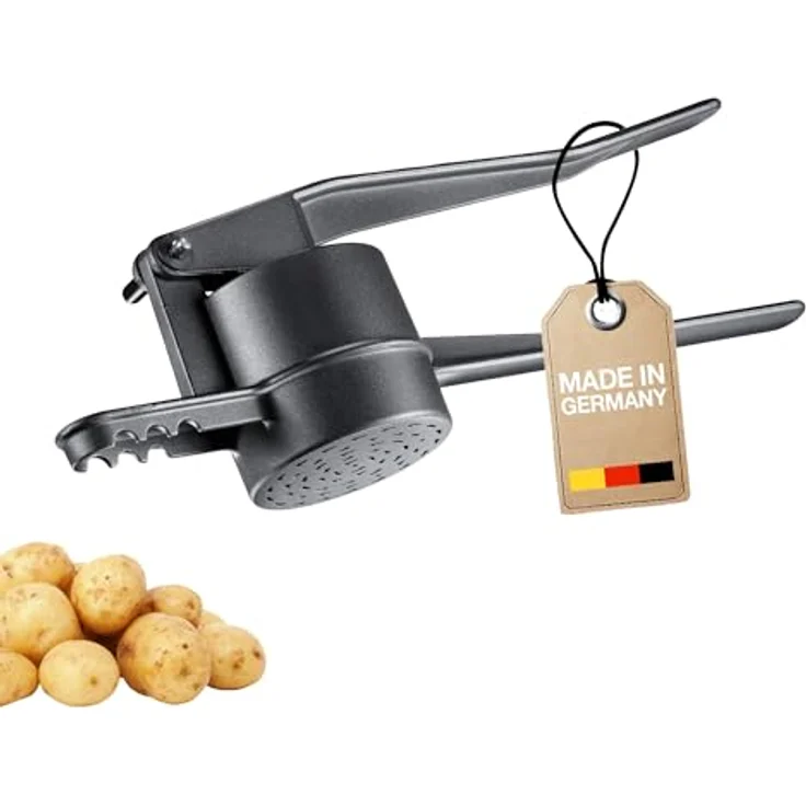 Westmark Spätzle- und Kartoffelpresse Spätzlechef, Traditionelle Lochung, Aluminium, anthrazit, 41 cm, griffige Spezialbeschichtung – Bild 1