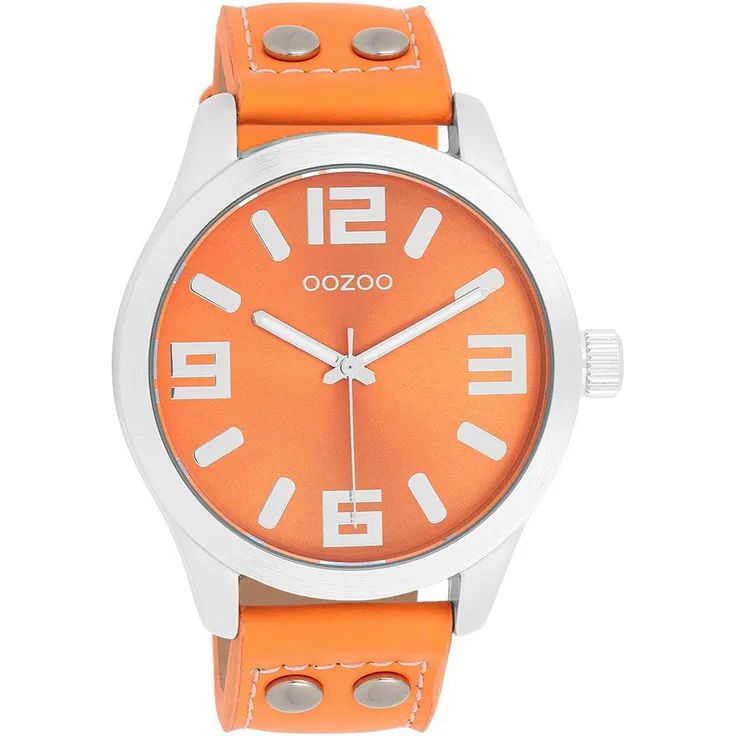 OOZOO Quarzuhr C1072, Armbanduhr, orange, Damenuhr, Herrenuhr