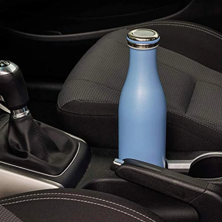 Lurch 240960 Thermo-Flasche für heiße und kalte Getränke aus Doppelwandigem Edelstahl, 0,75l, Pearl Blue – Bild 6