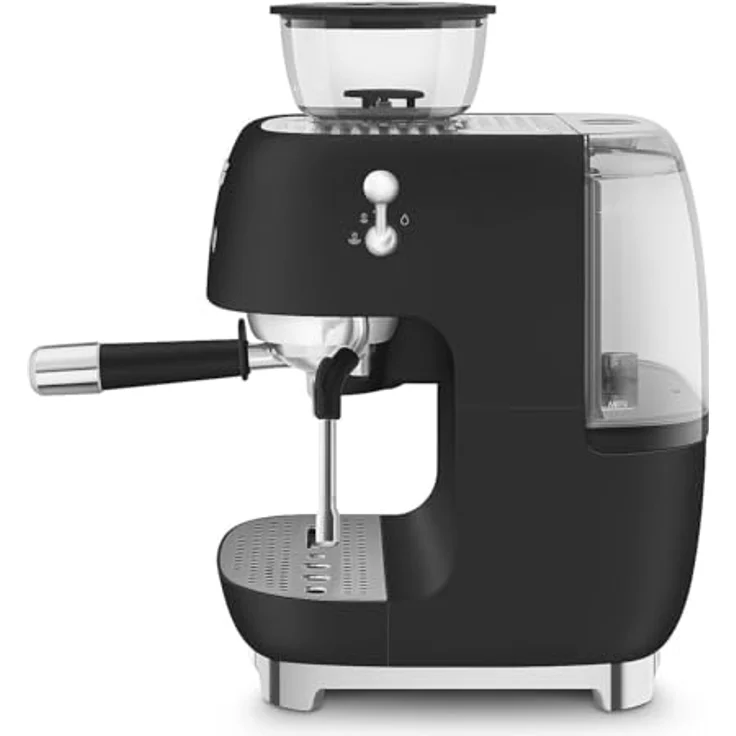 Smeg 50's Style EGF03BLMEU, Espresso Kaffeemaschine, Schwarz, mit 2-jähriger Herstellergarantie und Garantieverlängerung auf 5 Jahre – Bild 2