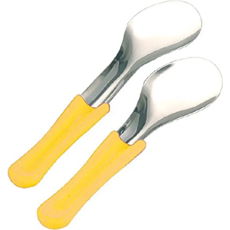 Schneider Eisspachtel Eisportionierer, Edelstahl, gelber Kunststoffgriff, 300mm Länge
