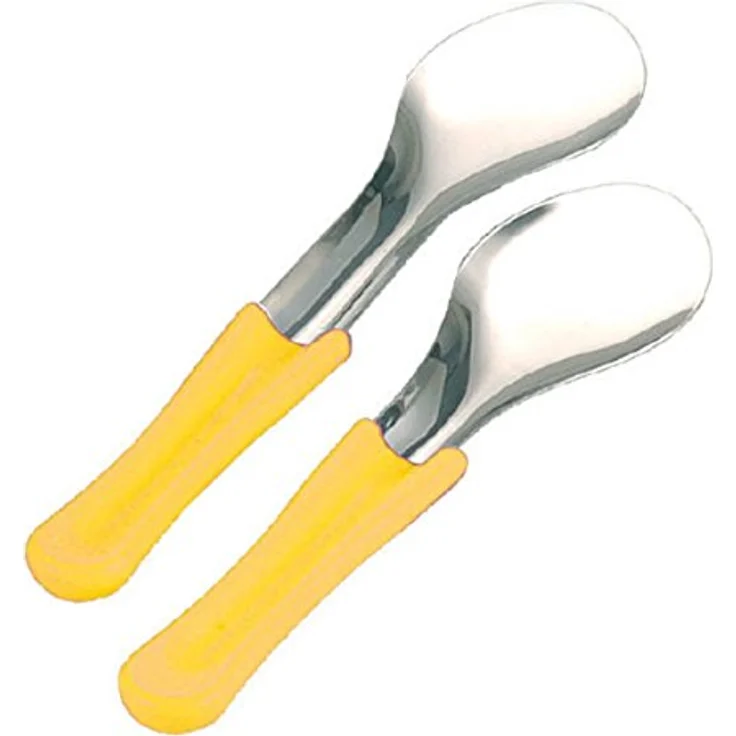 Schneider Eisspachtel Eisportionierer, Edelstahl, gelber Kunststoffgriff, 300mm Länge