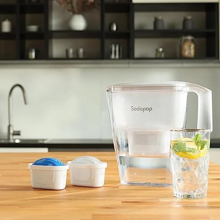 Sodapop Wasserfilter-Kartuschen, 3 Stück, kompatibel mit BRITA®*, für weniger Chlor, Kalk und Schwermetalle im Trinkwasser – Bild 5